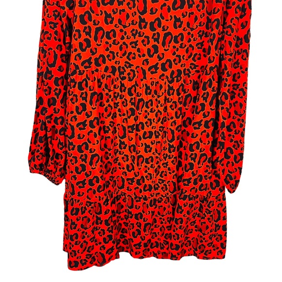 Graceatwood The Drop Red Animal Print Dress. - Picture 7 of 10